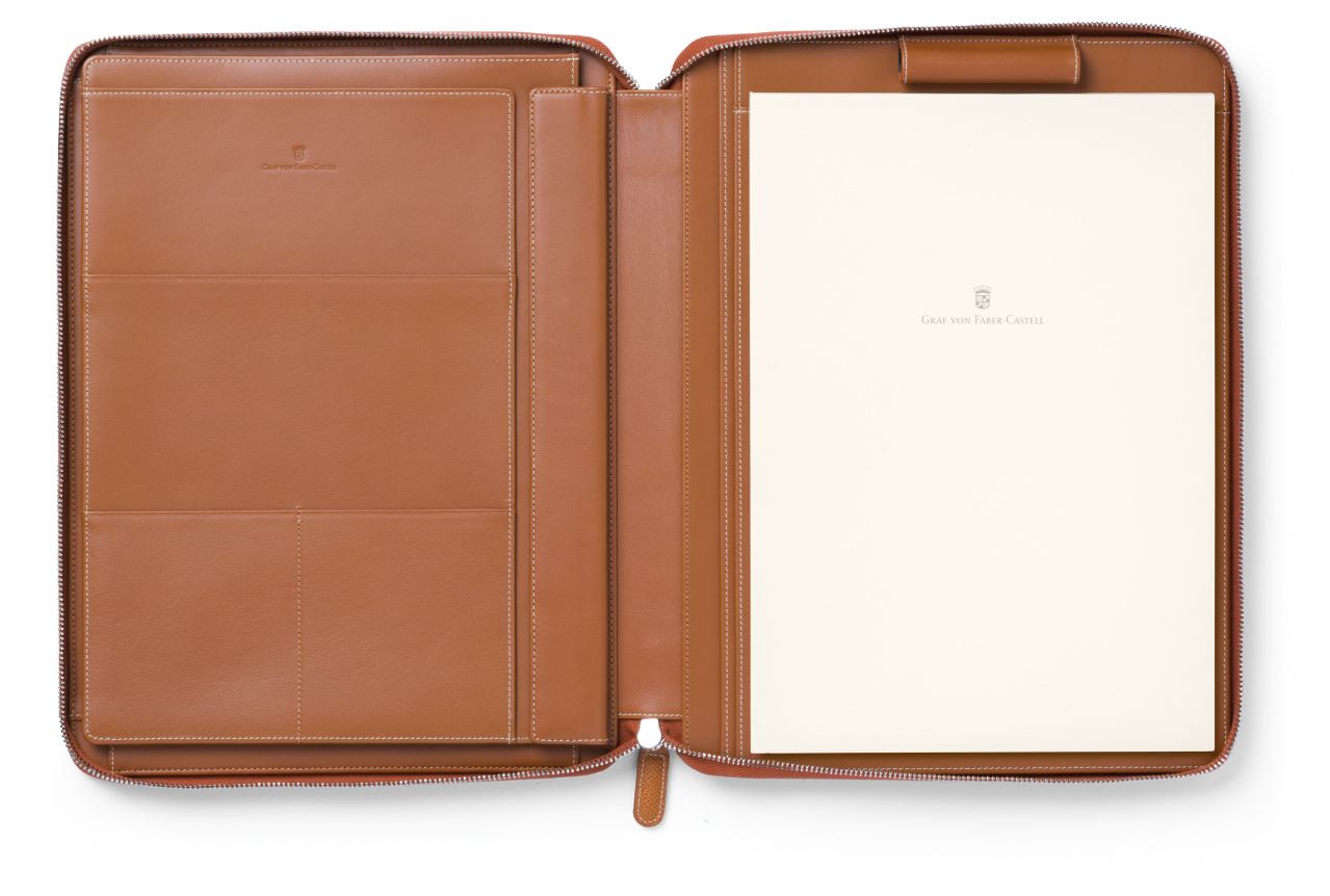 Graf-von-Faber-Castell - Estuche con funda para tableta, tamaño A4 marrón