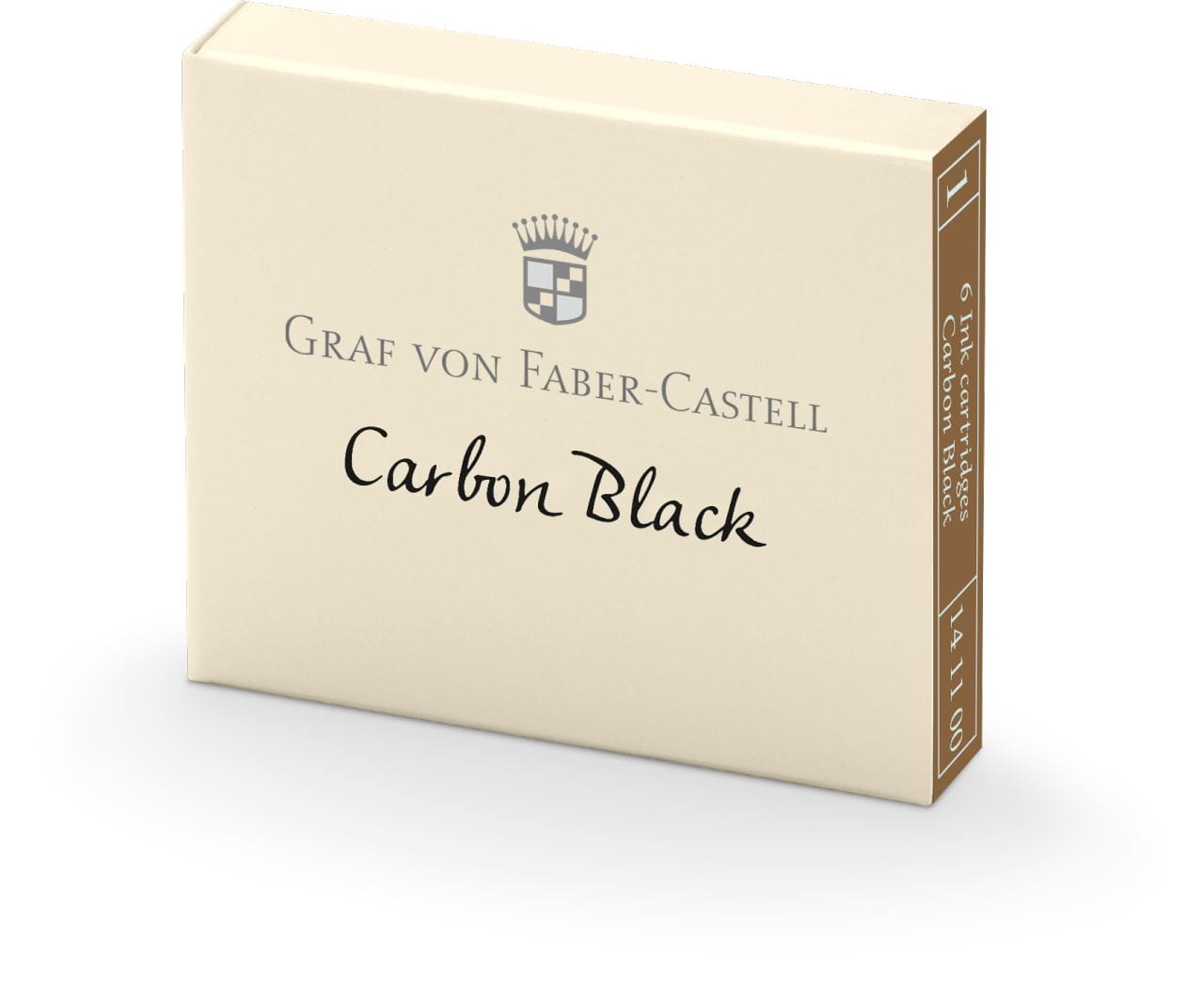 Graf-von-Faber-Castell - Cartuchos de tinta Carbon negro x6