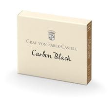 Graf-von-Faber-Castell - 6 cartuchos de tinta, Negro Carbón