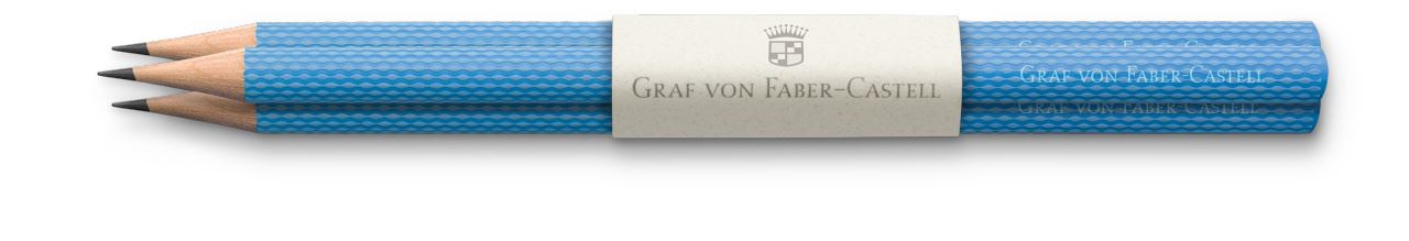 Graf-von-Faber-Castell - 3 lápices Guilloche Gulf Blue