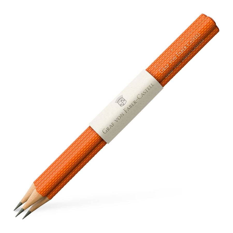 Graf-von-Faber-Castell - 3 lápices Guilloche, naranja