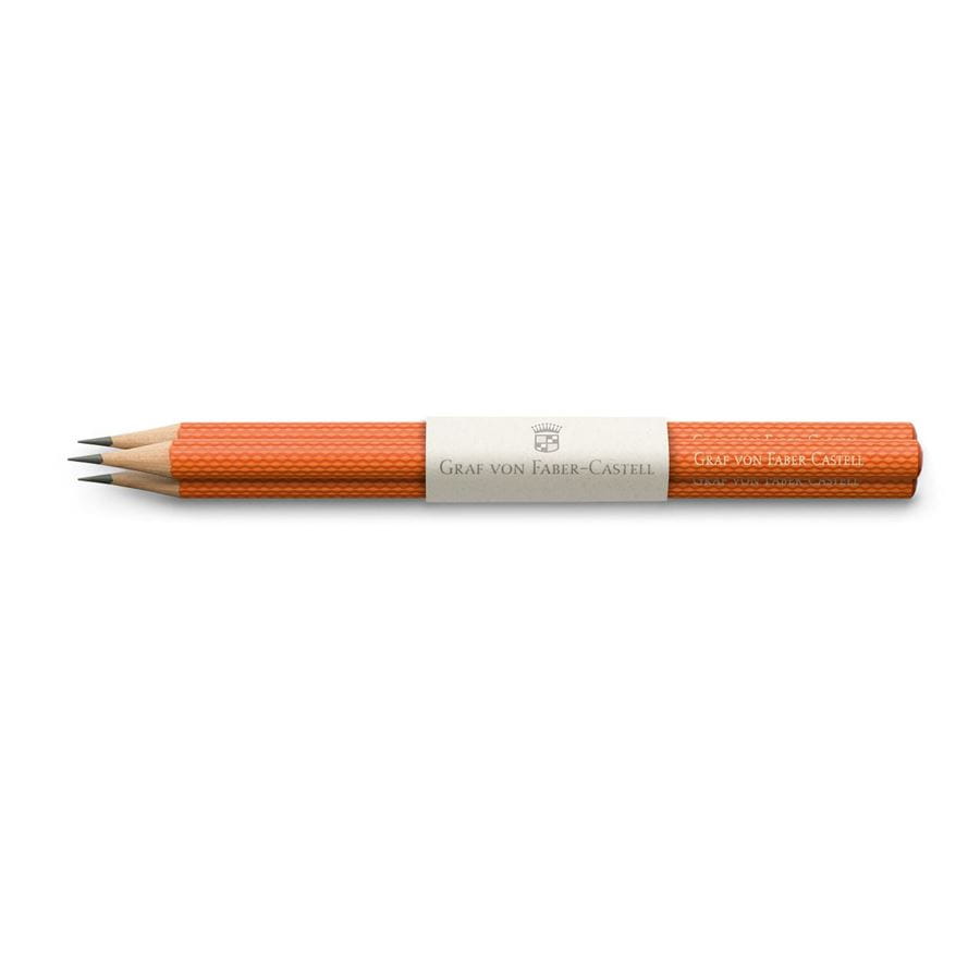 Graf-von-Faber-Castell - 3 lápices Guilloche, naranja