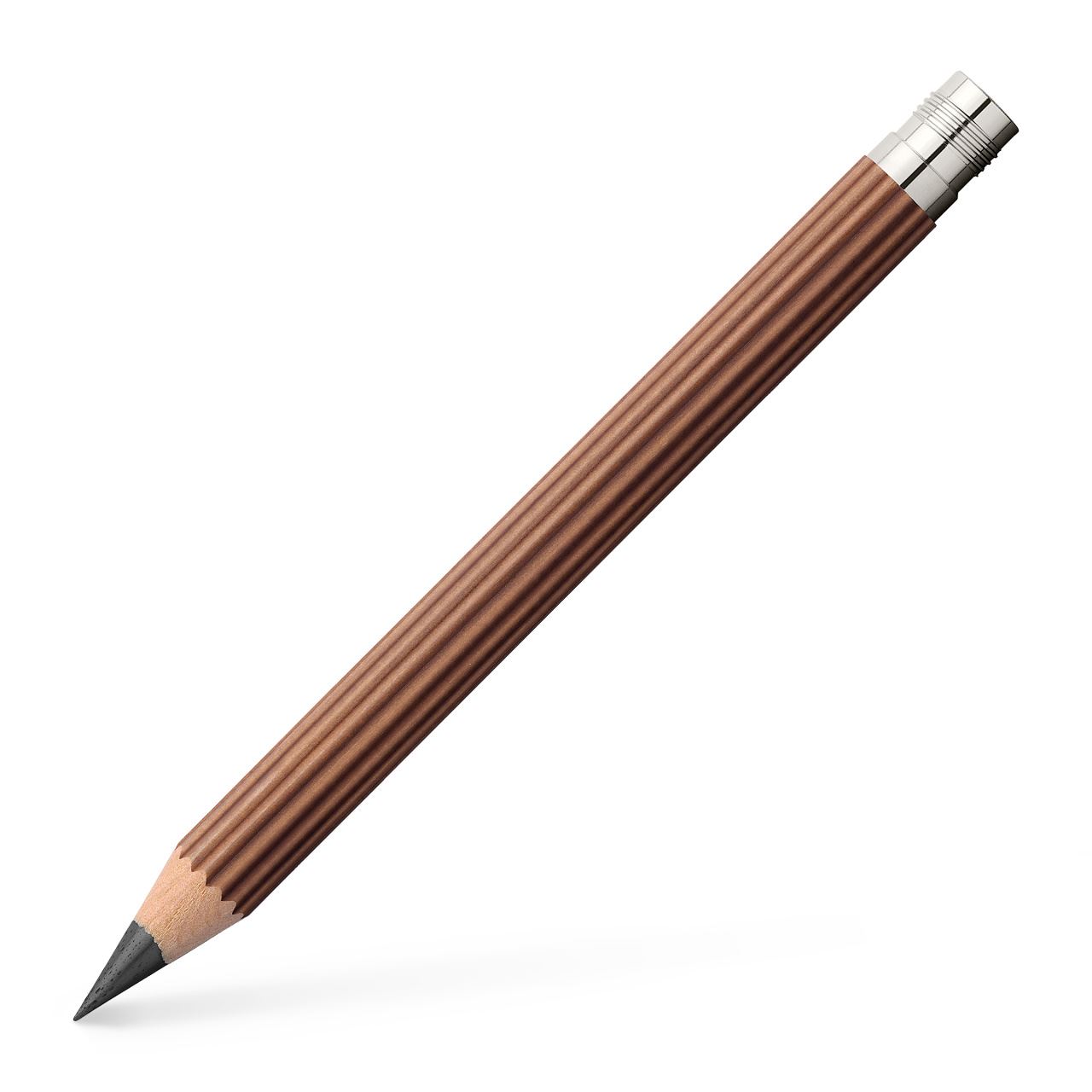 Graf-von-Faber-Castell - Tres lápices de bolsillo en formato mágnum, marrón