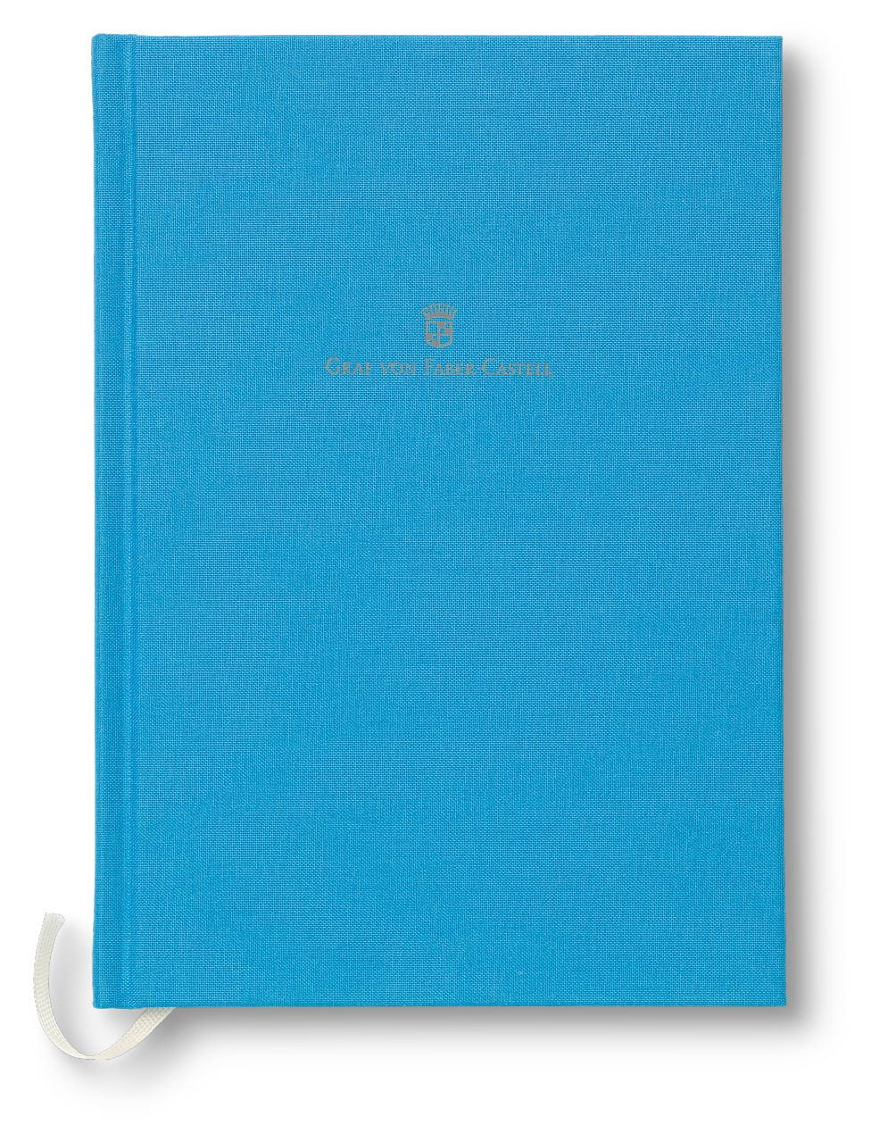 Graf-von-Faber-Castell - Cuaderno con tapa de lino, tamaño A5 Gulf Blue