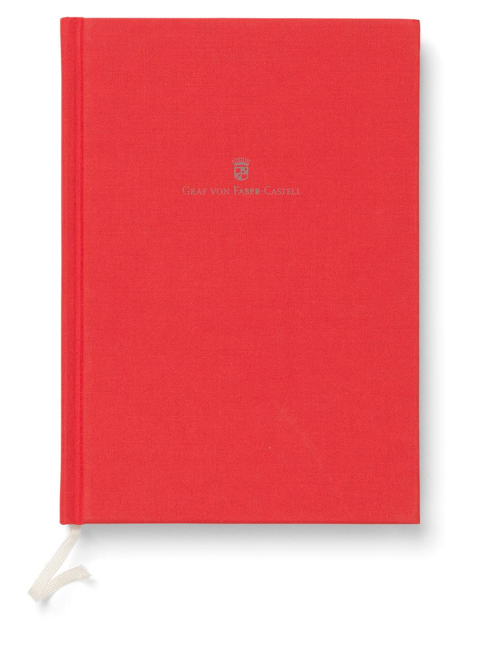 Graf-von-Faber-Castell - Cuaderno con tapas de lino A5 India Red