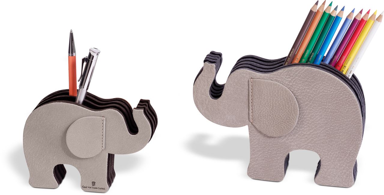 Graf-von-Faber-Castell - Portalápices elefante pequeño, Nubuck