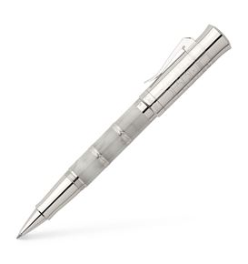 Graf-von-Faber-Castell - Roller Pen of the Year 2018, platino y mármol blanco