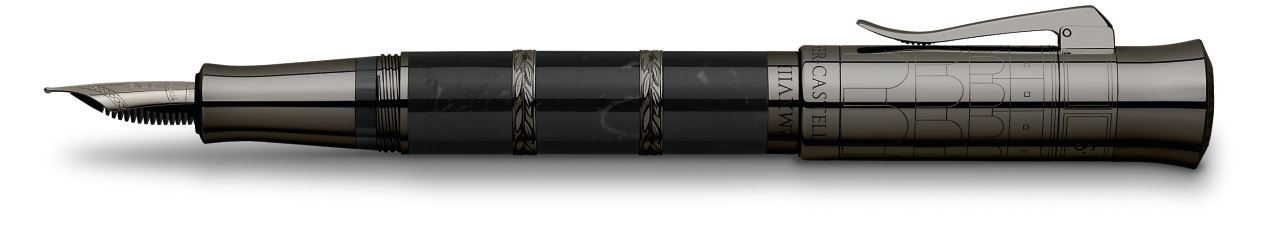 Graf-von-Faber-Castell - Pluma Pen of the Year 2018, platino y mármol negro - M